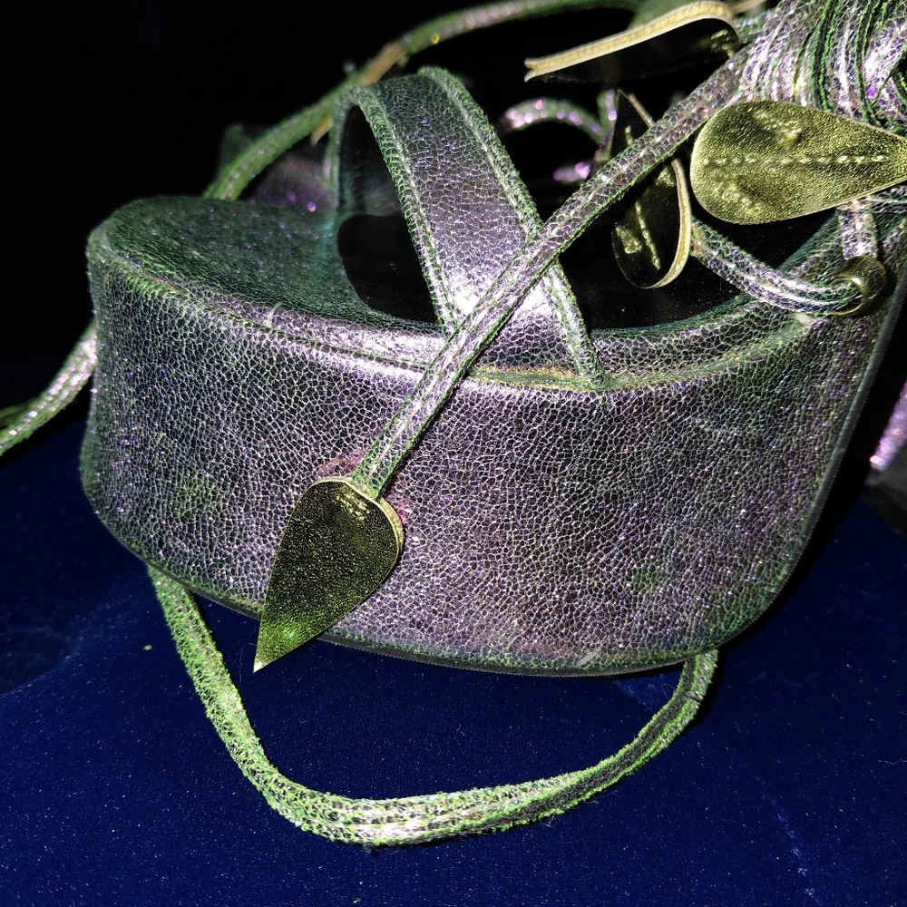 Dolls Kill Club Exx Pixie Queen Butterfly Heels 8 - Purple Glitter Ombre - BNWB